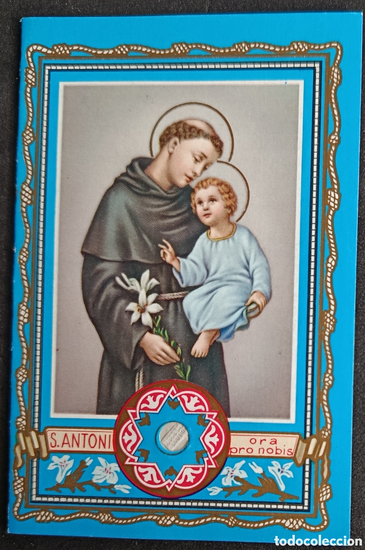 Postkarten: ESTAMPA RELIGIOSA DE SAN ANTONIO DE PADUA ( CON RELIQUIA ) ORACION RELICARIO