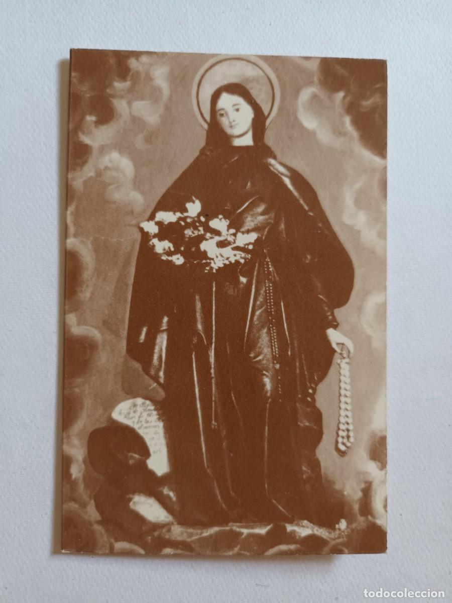 Postales: ESTAMPA DOBLE SANTA ROSALIA. SANXENXO (PONTEVEDRA) - ORACION EN EL INTERIOR