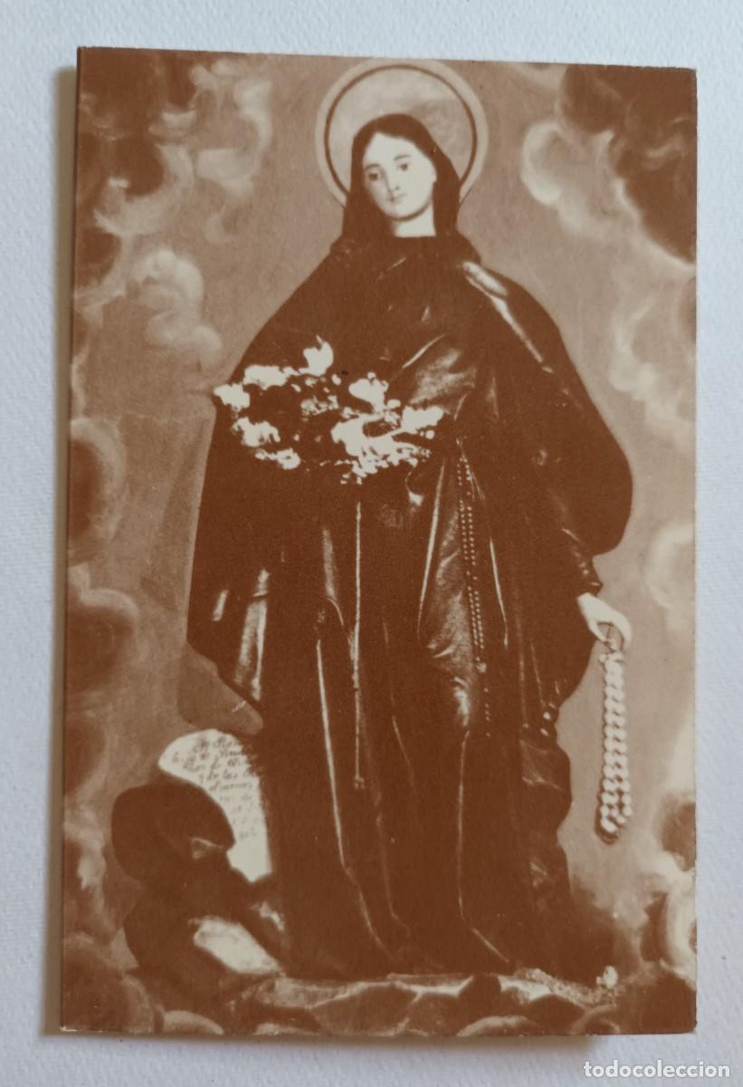 Postales: ESTAMPA DOBLE SANTA ROSALIA. SANXENXO (PONTEVEDRA) - ORACION EN EL INTERIOR