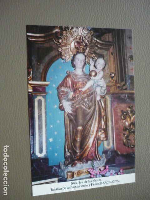 Postkarten: BARCELONA NUESTRA SE&Ntilde;ORA DE LAS NIEVES POSTAL