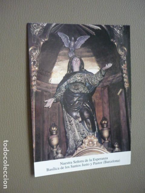 Postcards: BARCELONA NUESTRA SE&Ntilde;ORA DE LA ESPERANZA POSTAL