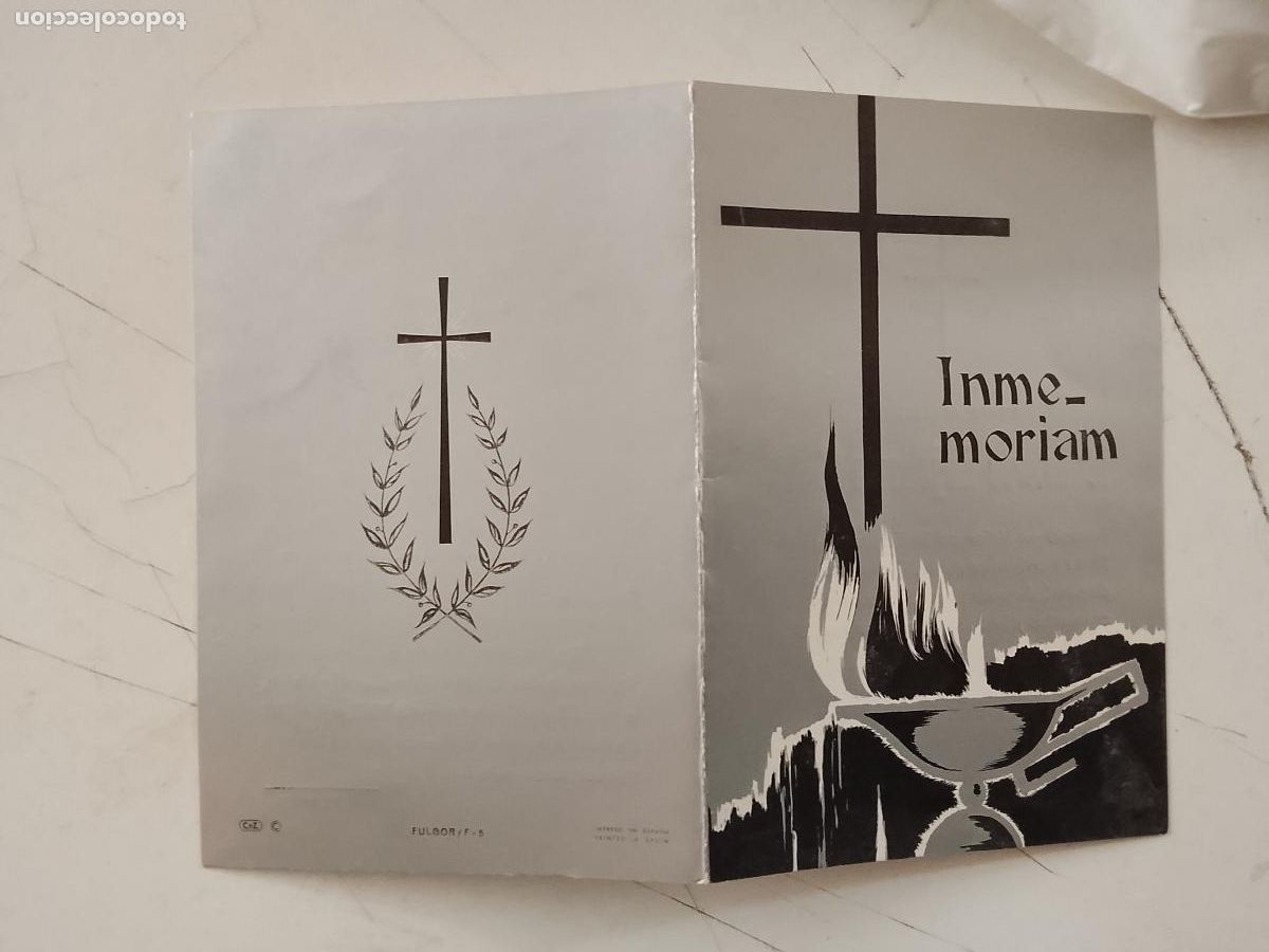Postales: esquela recordatorio de difuntos parroquia divino salvador vejer de la frontera 1966 cadiz