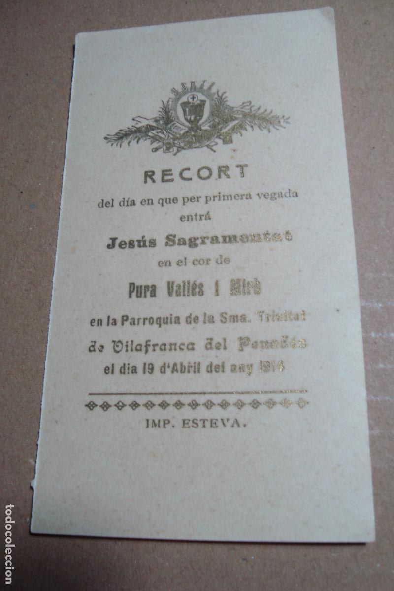 Postales: RECUERDO PRIMERA COMUNION PURA VALLES I MIR&Oacute;. VILAFRANCA DE PENADES 1914.