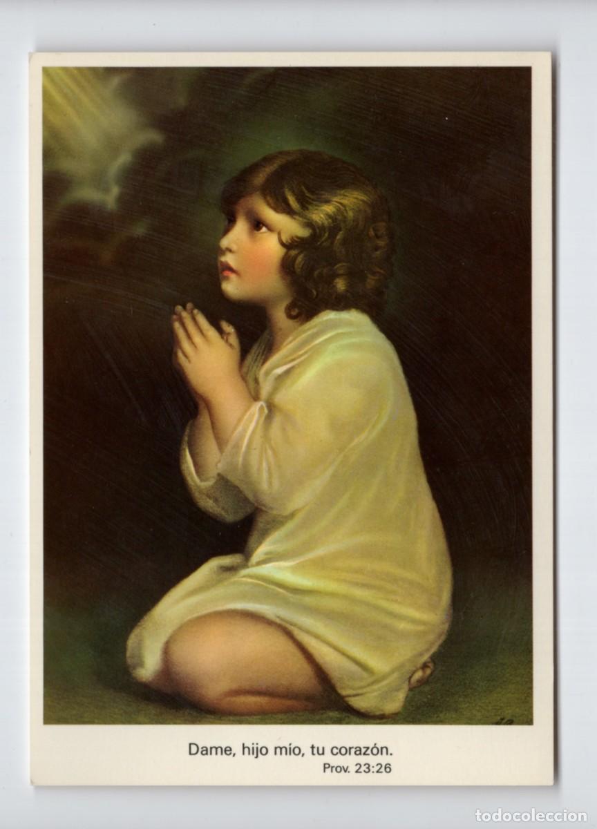 Postales: &rdquo;Dame, hijo m&iacute;o, tu coraz&oacute;n&rdquo;. Le petit Samuel. Sir Joshua Reynolds -Edition Deriaz n&ordm; 1636-