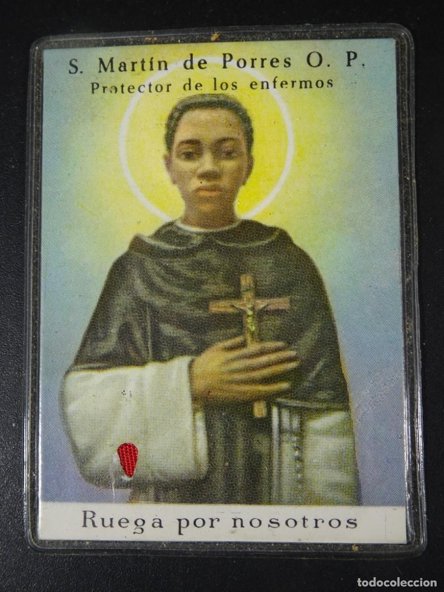 Cartes Postales: PEQUE&Ntilde;A ESTAMPA, RELIQUIA, SAN MART&Iacute;N DE PORRES ,RUEGA POR NOSOTROS ,PLASTIFICADA VER FOTOS