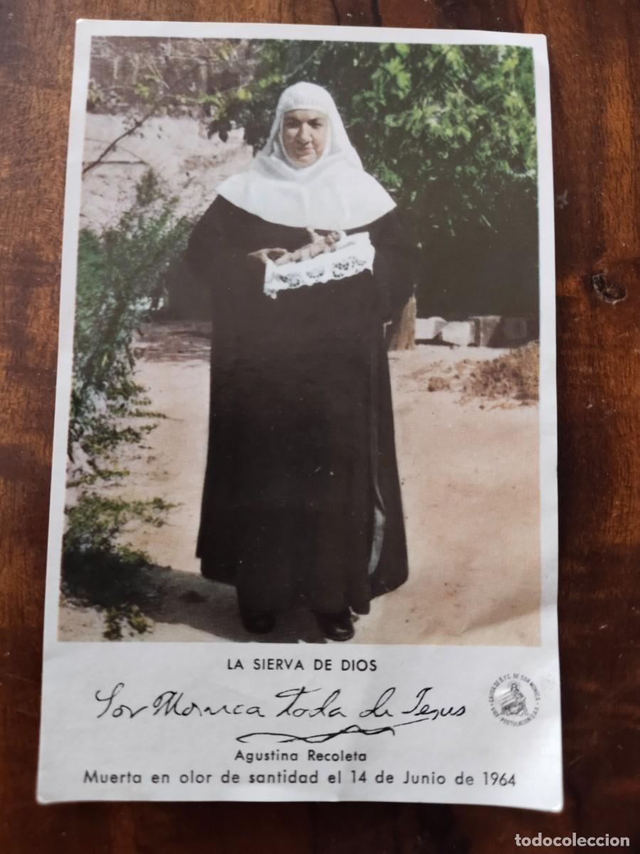 Postkarten: Recordatorio con reliquia de Sor M&oacute;nica Toda de la Cruz.