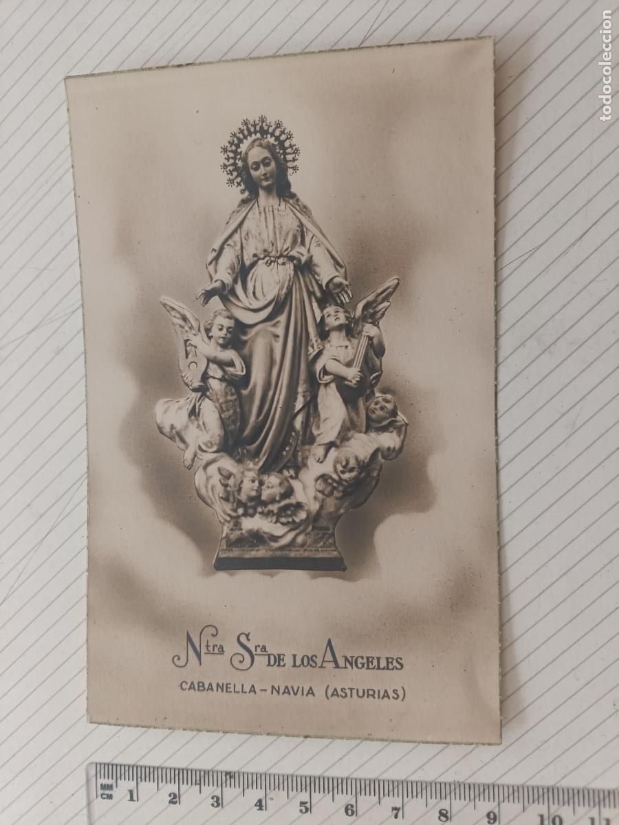 Postales: Tarjeta de la virgen de Cabanella Navia, Asturias