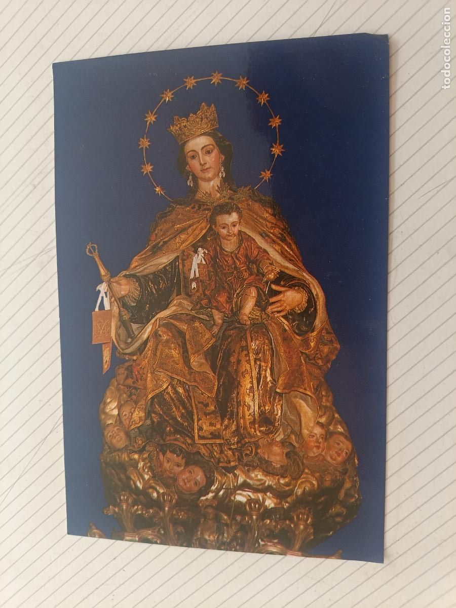 Postales: Tarjeta de la Virgen de los carmelitas de Sevilla
