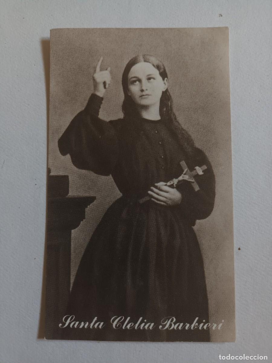 Postales: ESTAMPA ITALIA SANTA CLELIA BARBIERI. FUNDADORA DE LAS HERMANAS MINIMAS - ORACION (REVERSO)
