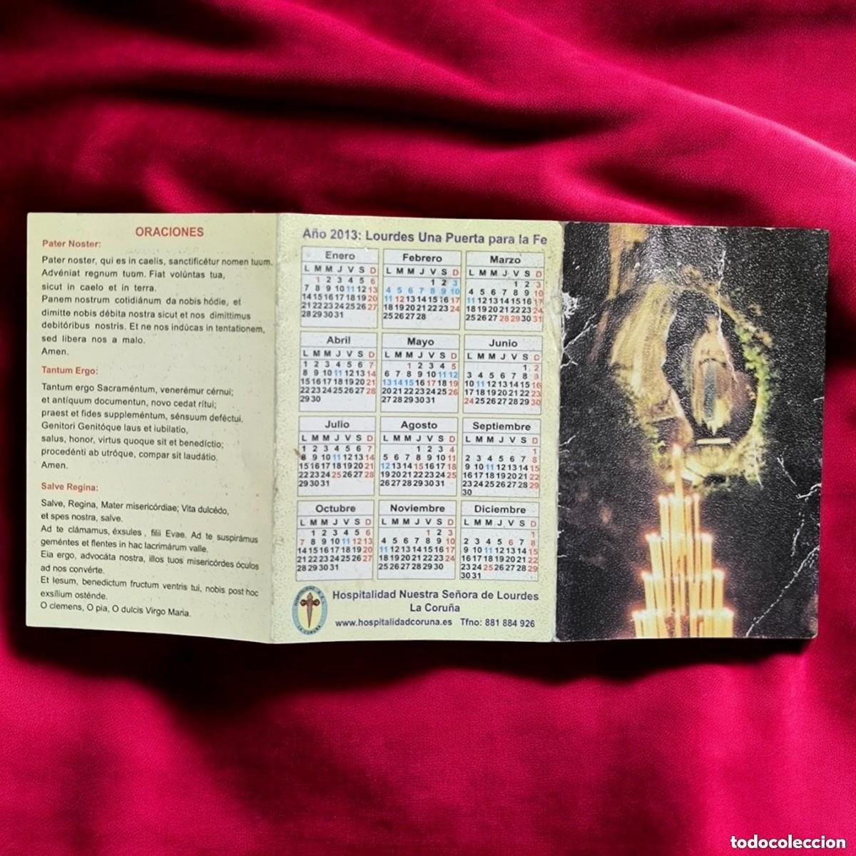 Postcards: Antigua Estampa Religiosa De Lourdes &ndash; Gu&iacute;a Del Rosario, Letan&iacute;as Y Calendario 2013