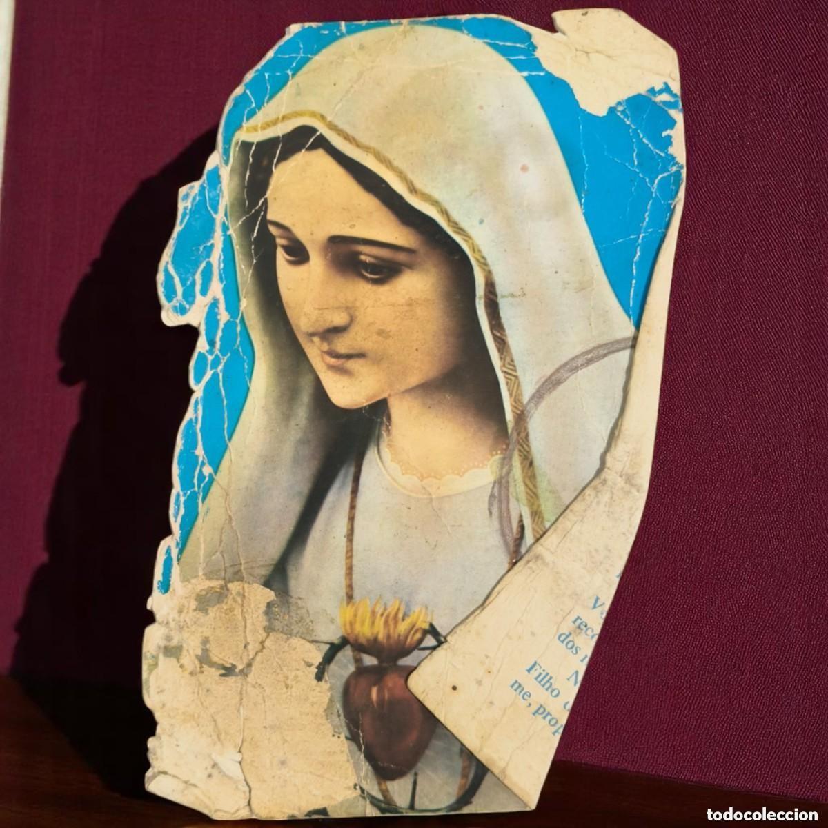 Postcards: Antigua Estampa Religiosa De La Virgen Mar&iacute;a &ndash; Devoci&oacute;n Con Historia Viva