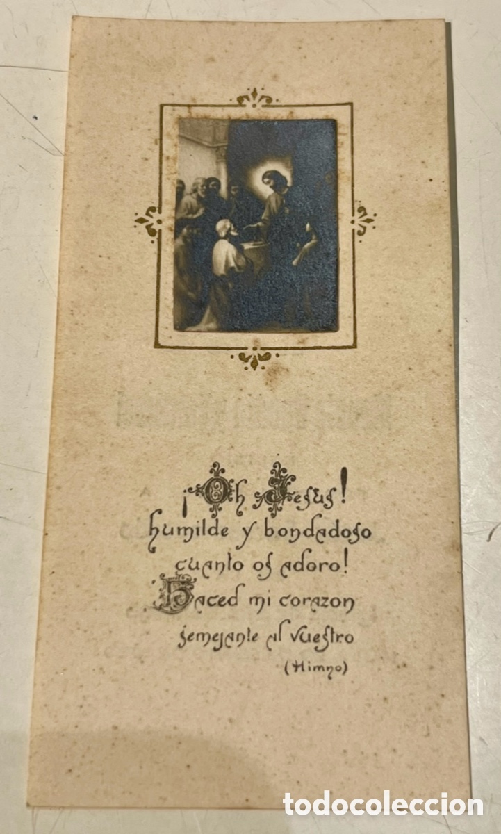Postales: Estampa Religiosa. Primera Comuni&oacute;n. Iglesia Santo Domingo. Mula. Murcia. 1929.