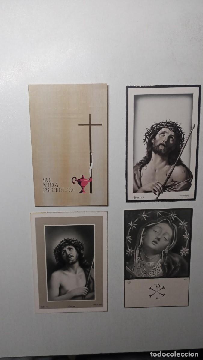 Postkarten: LOTE 4 RECUERDOS FALLECIMIENTO, 3 EN FORMATO DIPTICO Y 1 EN FORMATO ESTAMPA