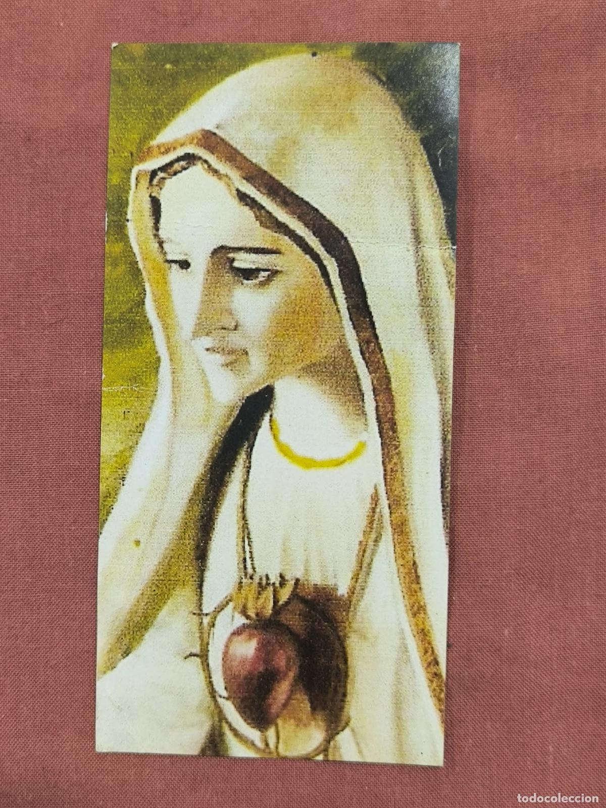 Postais: Estampa Religiosa Inmaculado Coraz&oacute;n de Mar&iacute;a &ndash; Oraci&oacute;n Devocional Coleccionismo