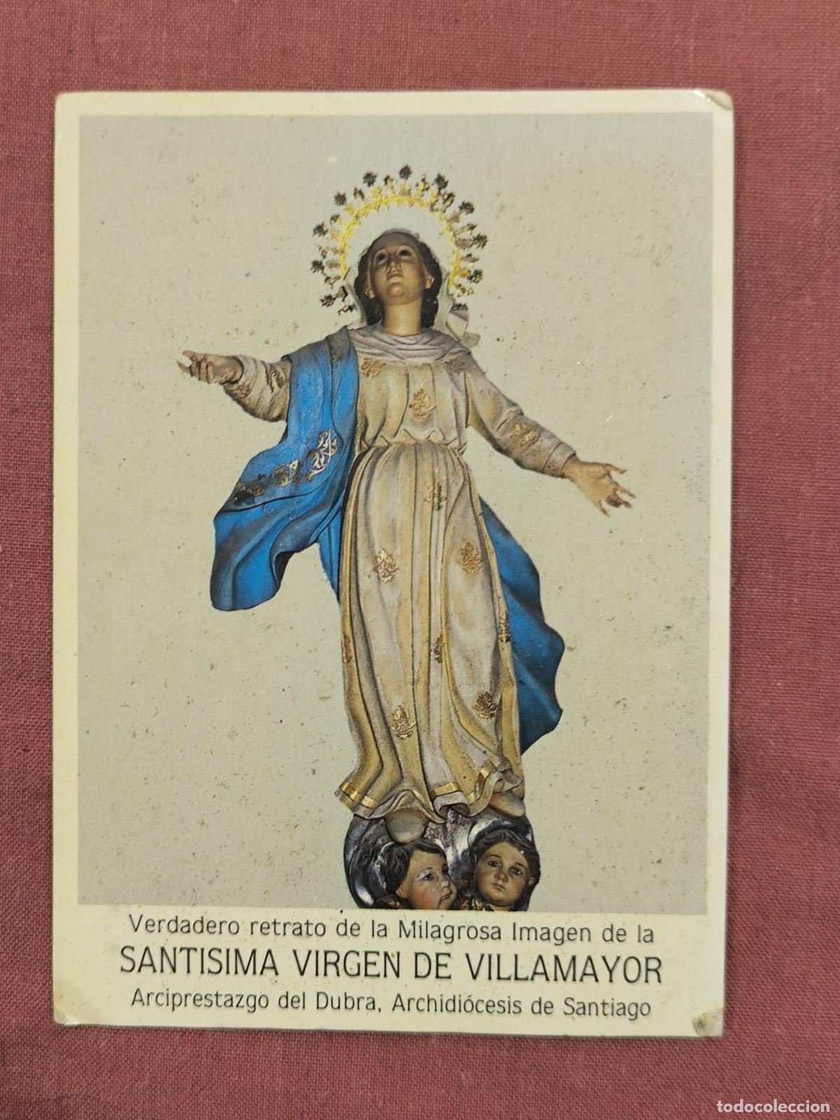 Cartes Postales: Estampa Sant&iacute;sima Virgen de Villamayor &ndash; Dubra Santiago Oraci&oacute;n Devocional