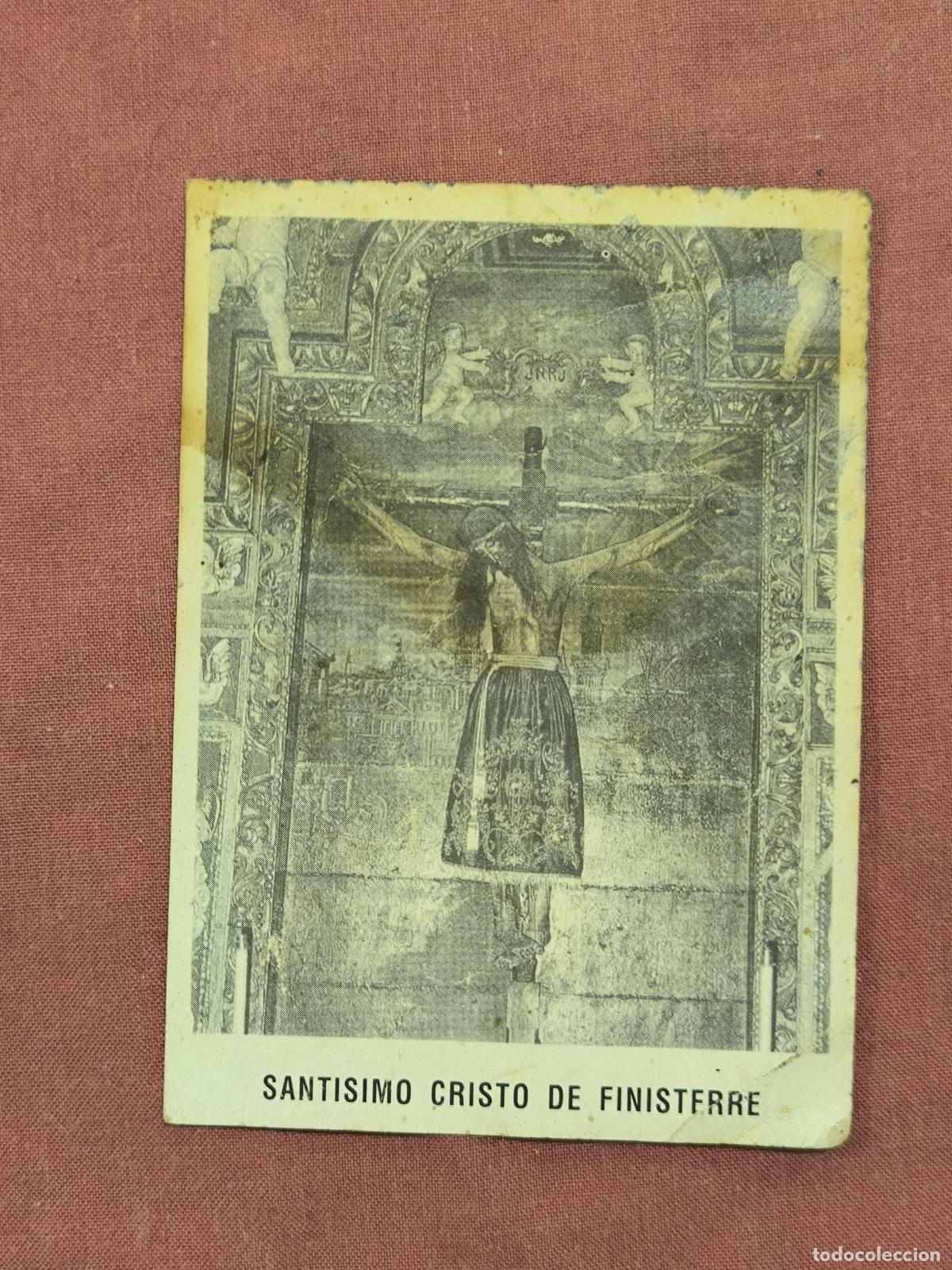 Cartes Postales: Estampa Sant&iacute;simo Cristo de Finisterre &ndash; Oraci&oacute;n Devocional Coleccionismo Galicia
