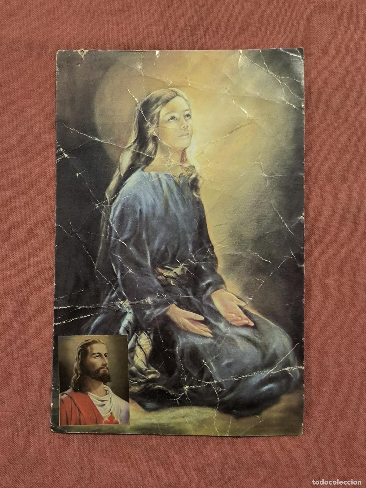 Postales: Estampa Antigua Virgen Orante &ndash; Imagen Devocional de Coleccionismo Religioso