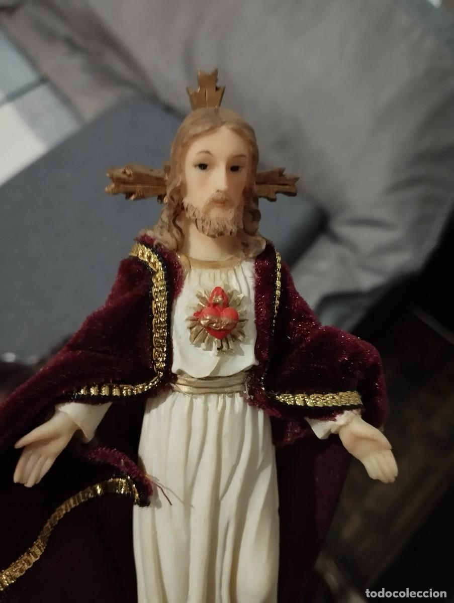 Postales: figurita de cristo, corazon de jesus