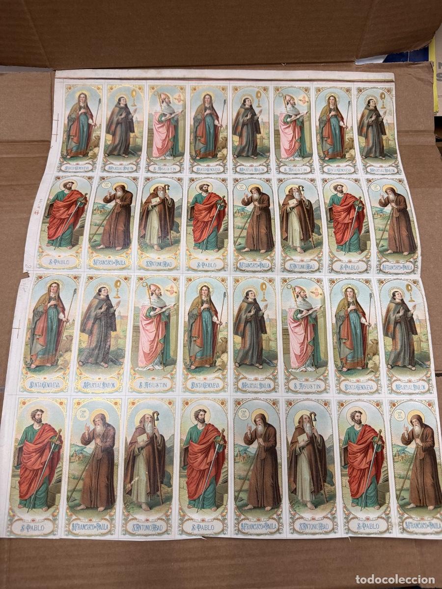 Postales: Antigua lamina recordatorios o estampas religiosos o santos. A&ntilde;os 40. Mide unos 50x40 cms