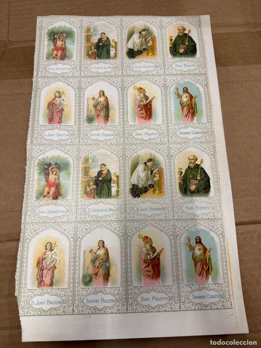 Postales: Antigua lamina recordatorios o estampas religiosos o santos. A&ntilde;os 40. Mide unos 38x21 cms