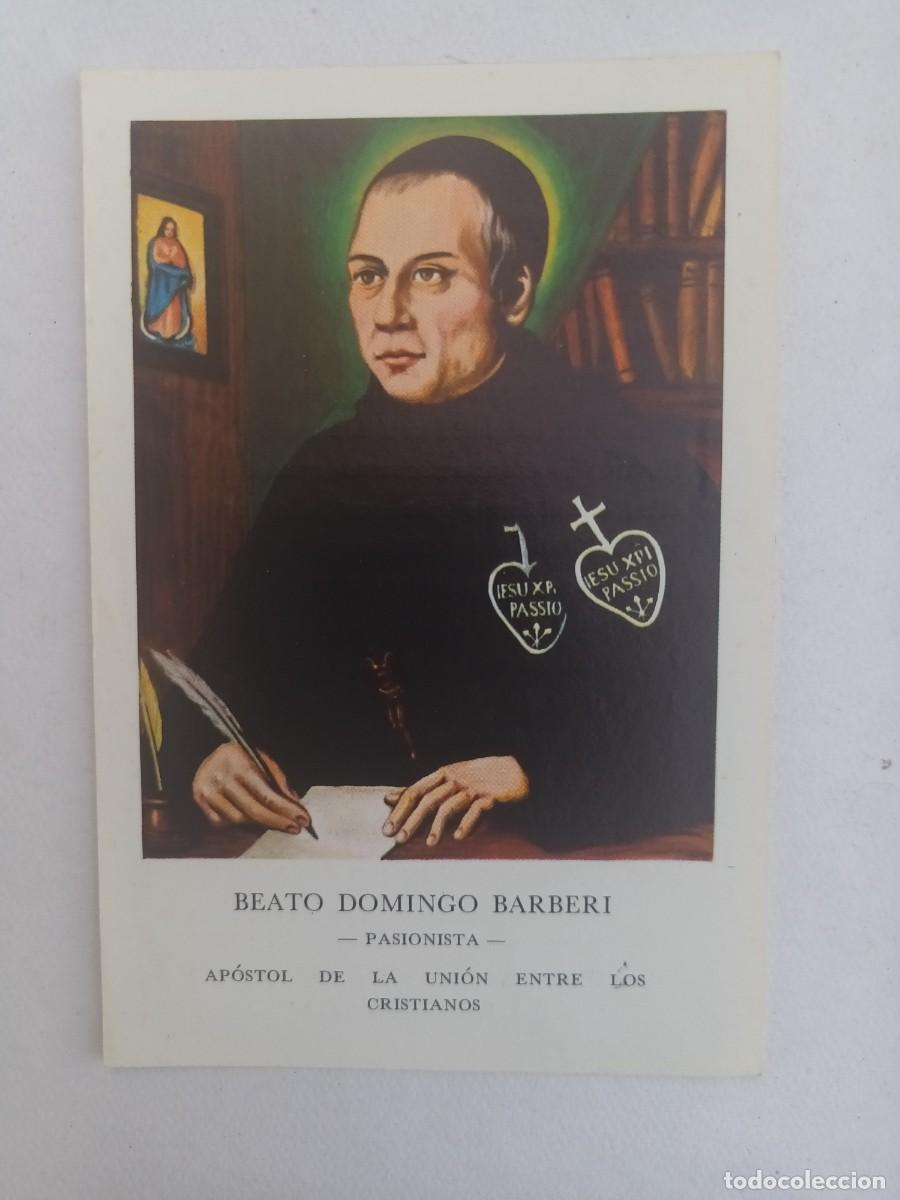 Postales: ESTAMPA BEATO DOMINGO BARBERI - PASIONISTA - ORACION (REVERSO)