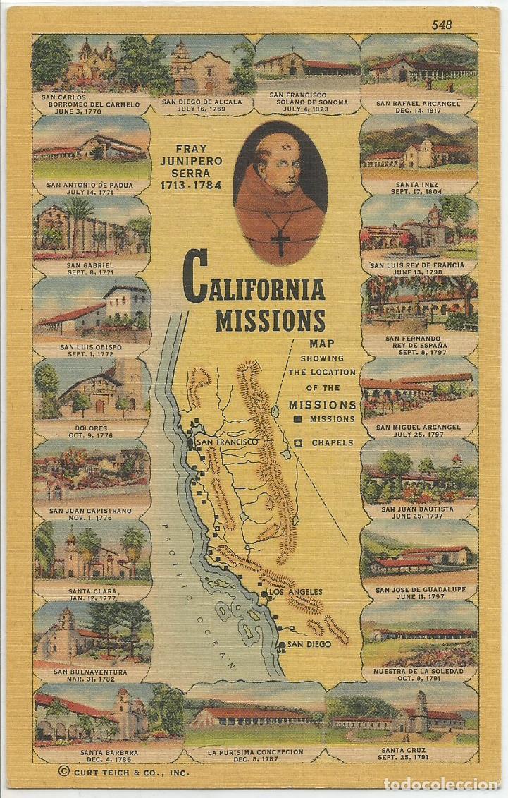 Postales: Fraile Franciscano Espa&ntilde;ol, Fray Jun&iacute;pero Serra y sus misiones en California, Espa&ntilde;a Cat&oacute;lica