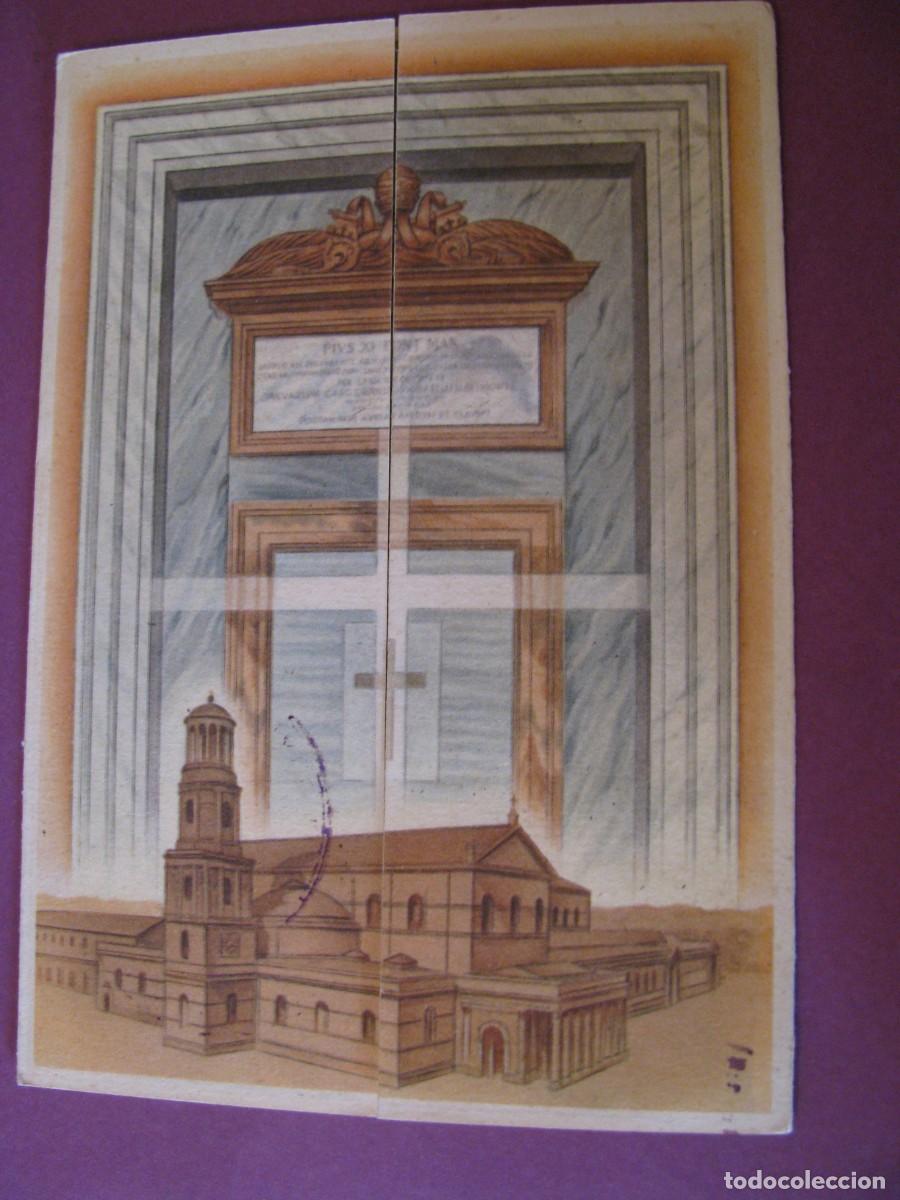 Postales: POSTAL DESPLEGABLE DE BASILICA S. PABLO, ROMA. A&Ntilde;OS 1950.
