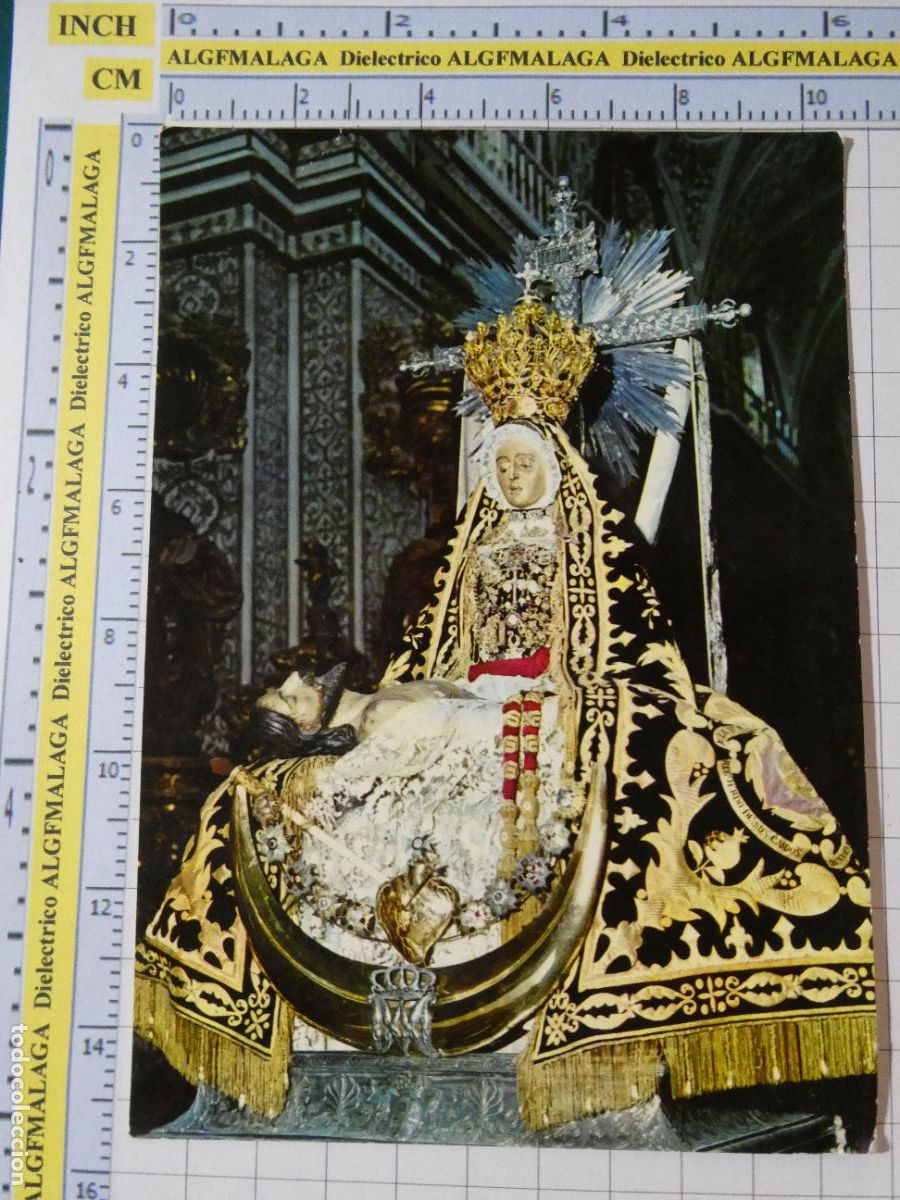 Postales: POSTAL RELIGIOSA SEMANA SANTA. A&Ntilde;O 1963 GRANADA NUESTRA SE&Ntilde;ORA DE LAS ANGUSTIAS. 3986