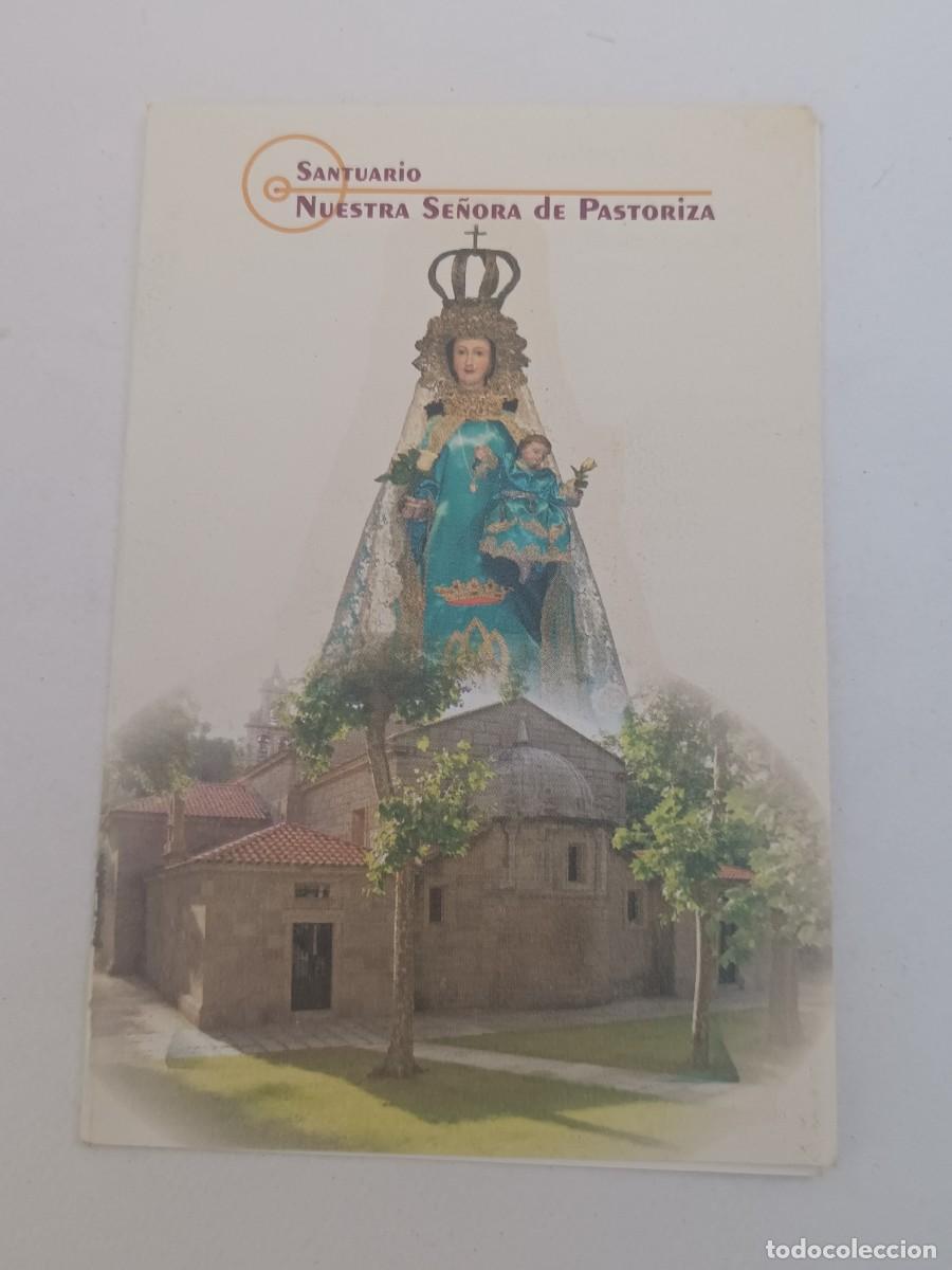 Postales: ESTAMPA TRIPTICO SANTUARIO DE NUESTRA SE&Ntilde;ORA DE PASTORIZA. ARTEIXO (A CORU&Ntilde;A) - HIMNO (REVERSO)