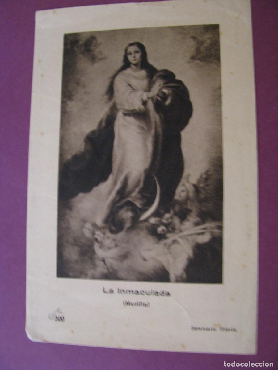 Postales: ESTAMPA RELIGIOSA. DIA DE LA INMACULADA ESTEPONA 1956. 11X7,5 CM