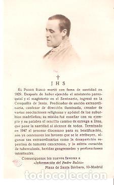 Postales: Estampa El Padre Rubio con Reliquia