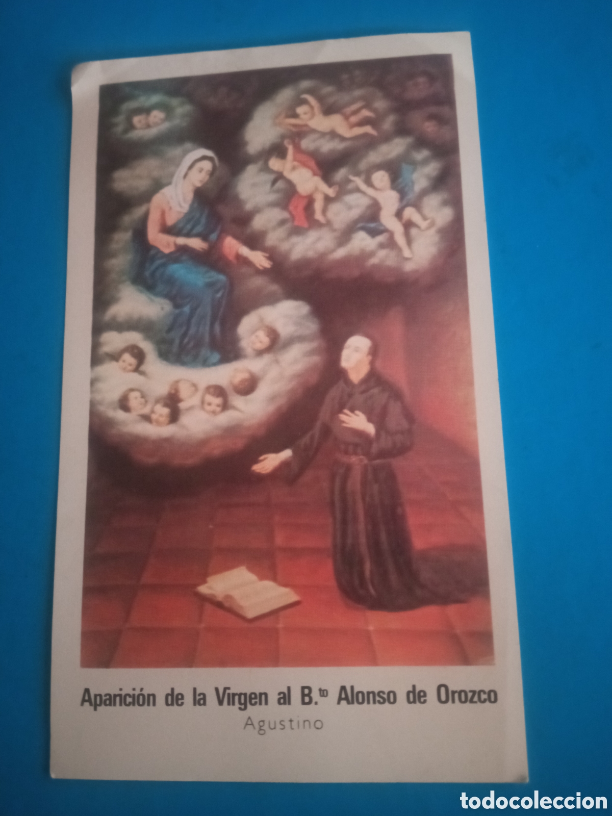 Postales: Antiguo recordatorio con oraci&oacute;n, Beato Alonso de Orozco