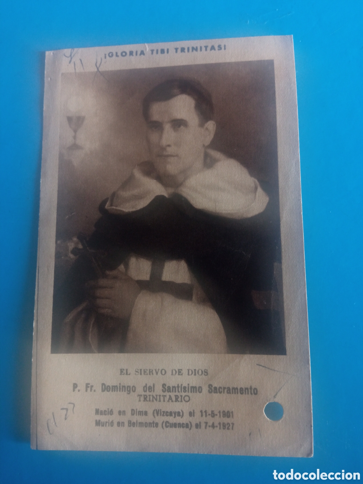 Postales: Antiguo recordatorio, P.Fr. Domingo del Sant&iacute;simo Sacramento