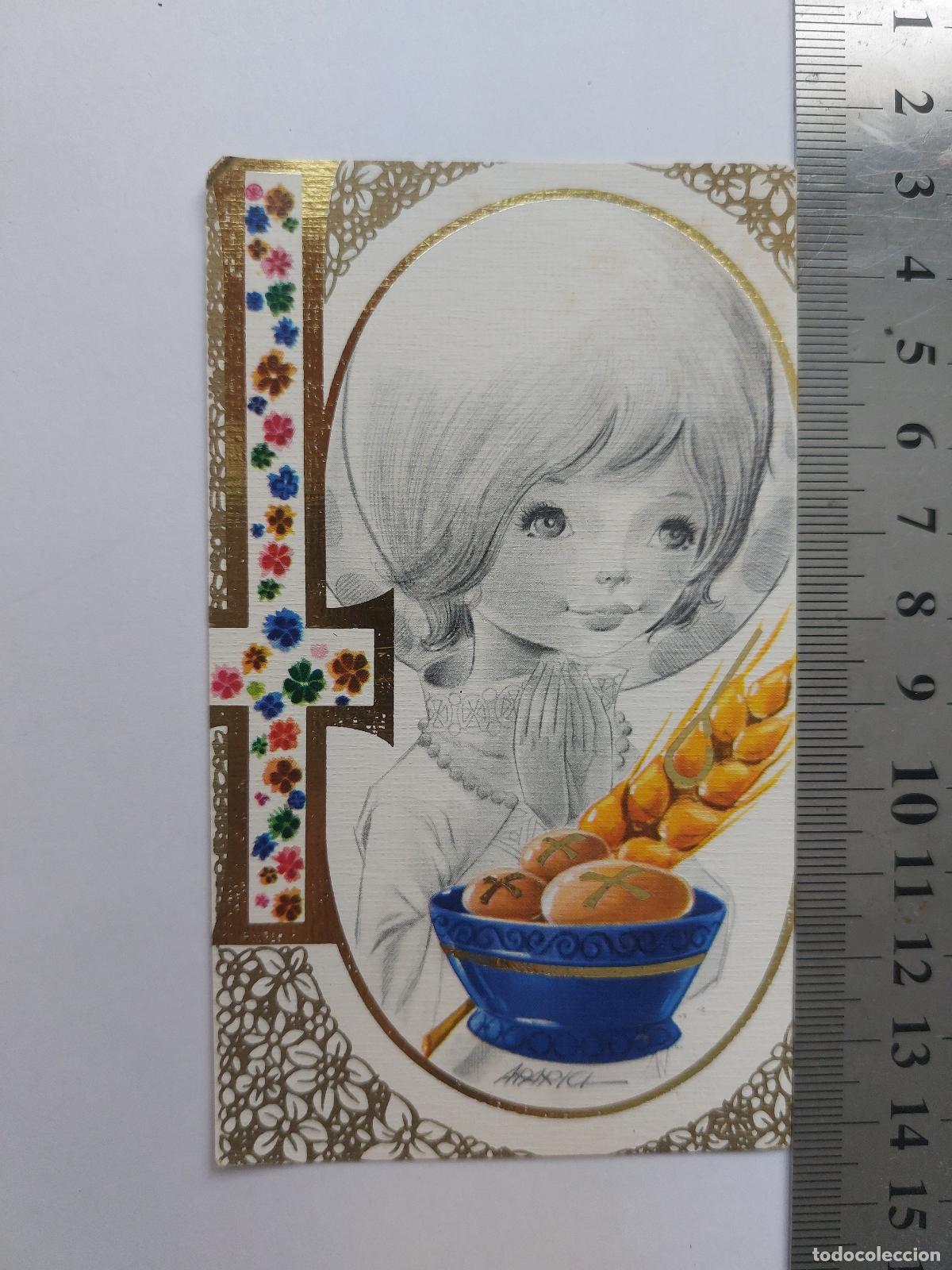 Postkarten: Estampa de recuerdo de Primera Comuni&oacute;n de Vicenta Gimeno Balaguer