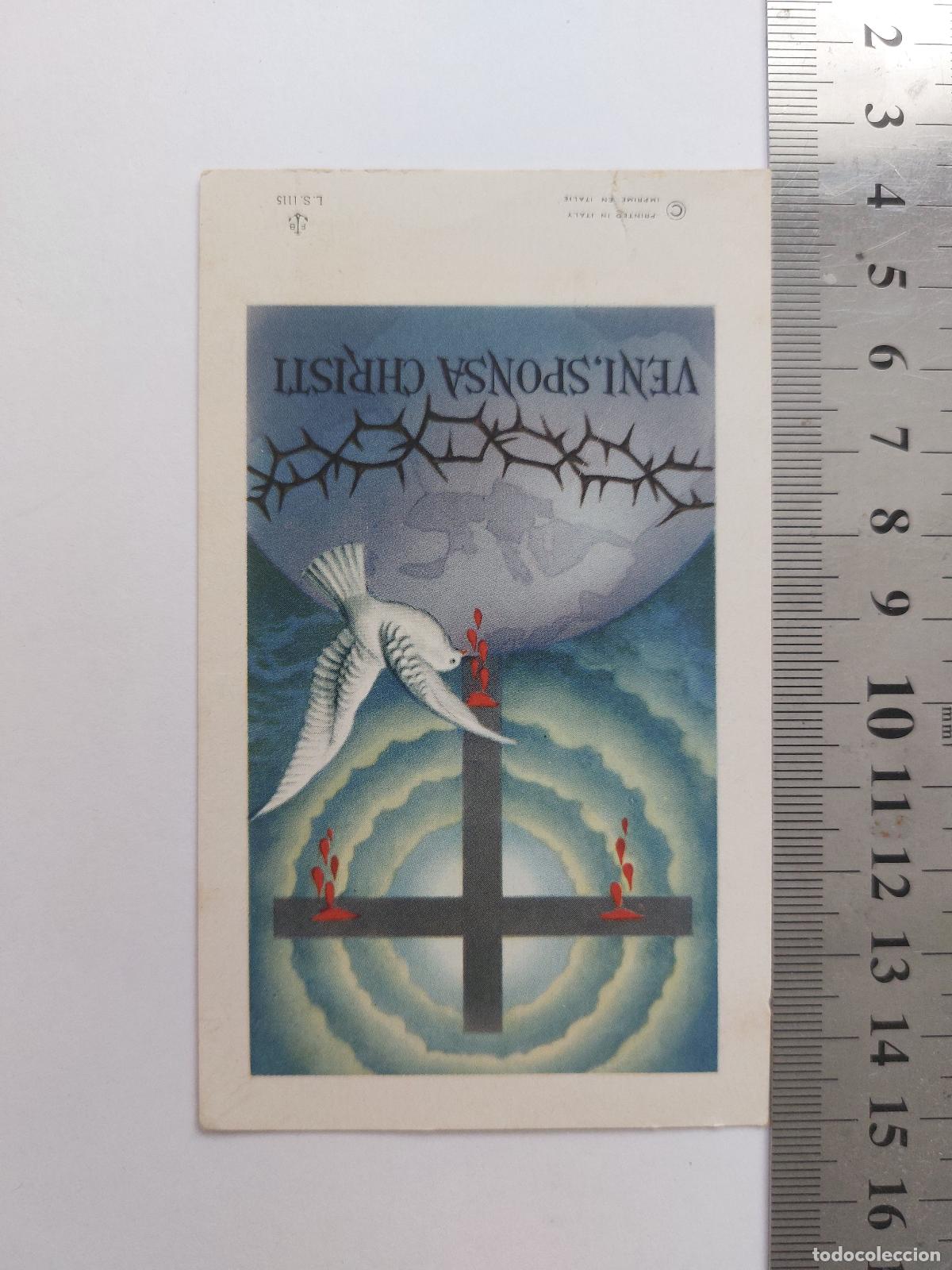 Postales: Estampa religiosa Veni Sponsa Christi arte sacro cat&oacute;lico