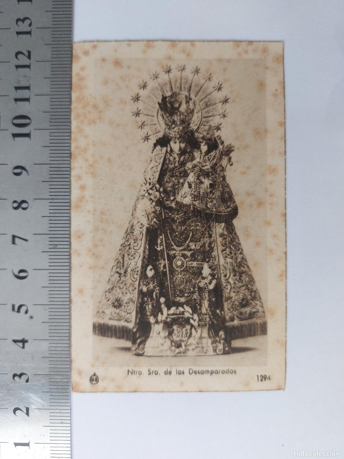 Postales: Estampa conmemorativa de la Virgen de los Desamparados en Valencia