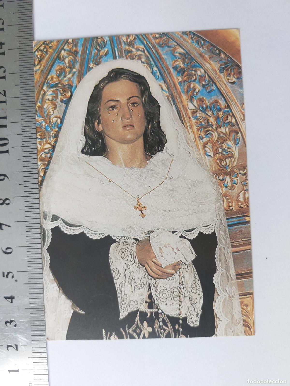 Postales: Estampa de Nuestra Se&ntilde;ora de la Soledad con Himno Devocional