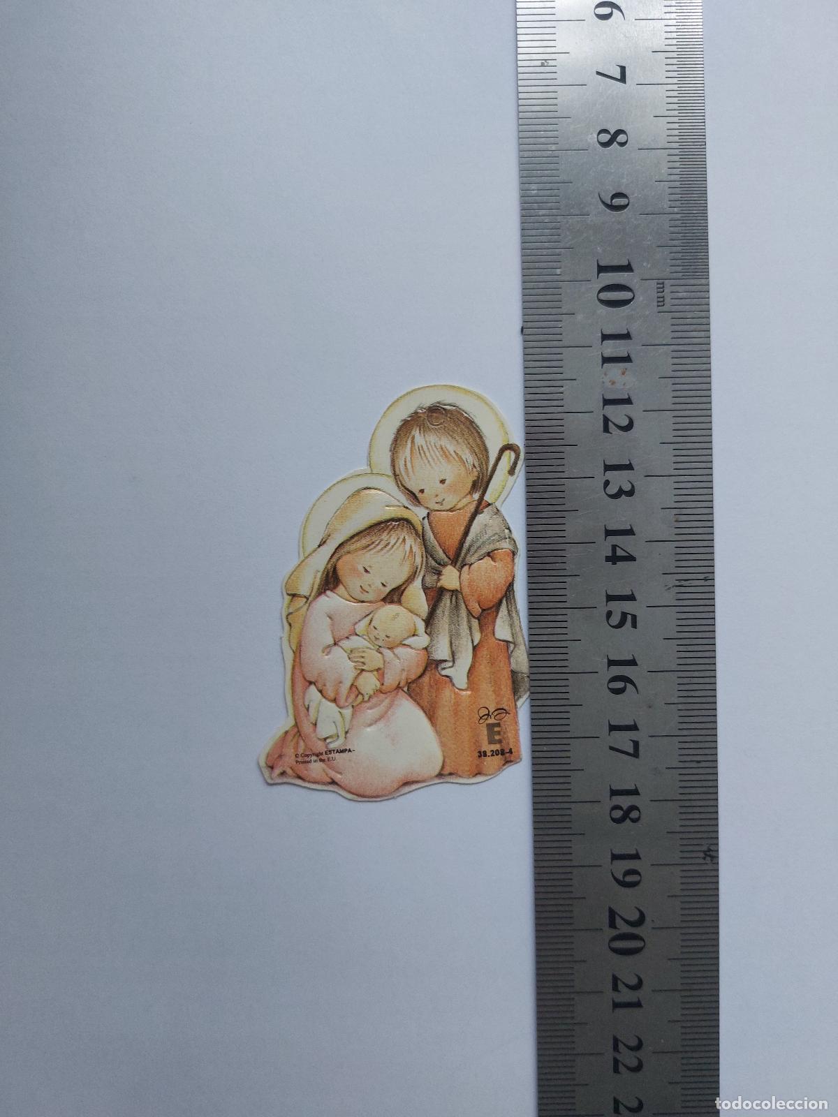 Postales: Estampa con ilustraci&oacute;n de la Sagrada Familia