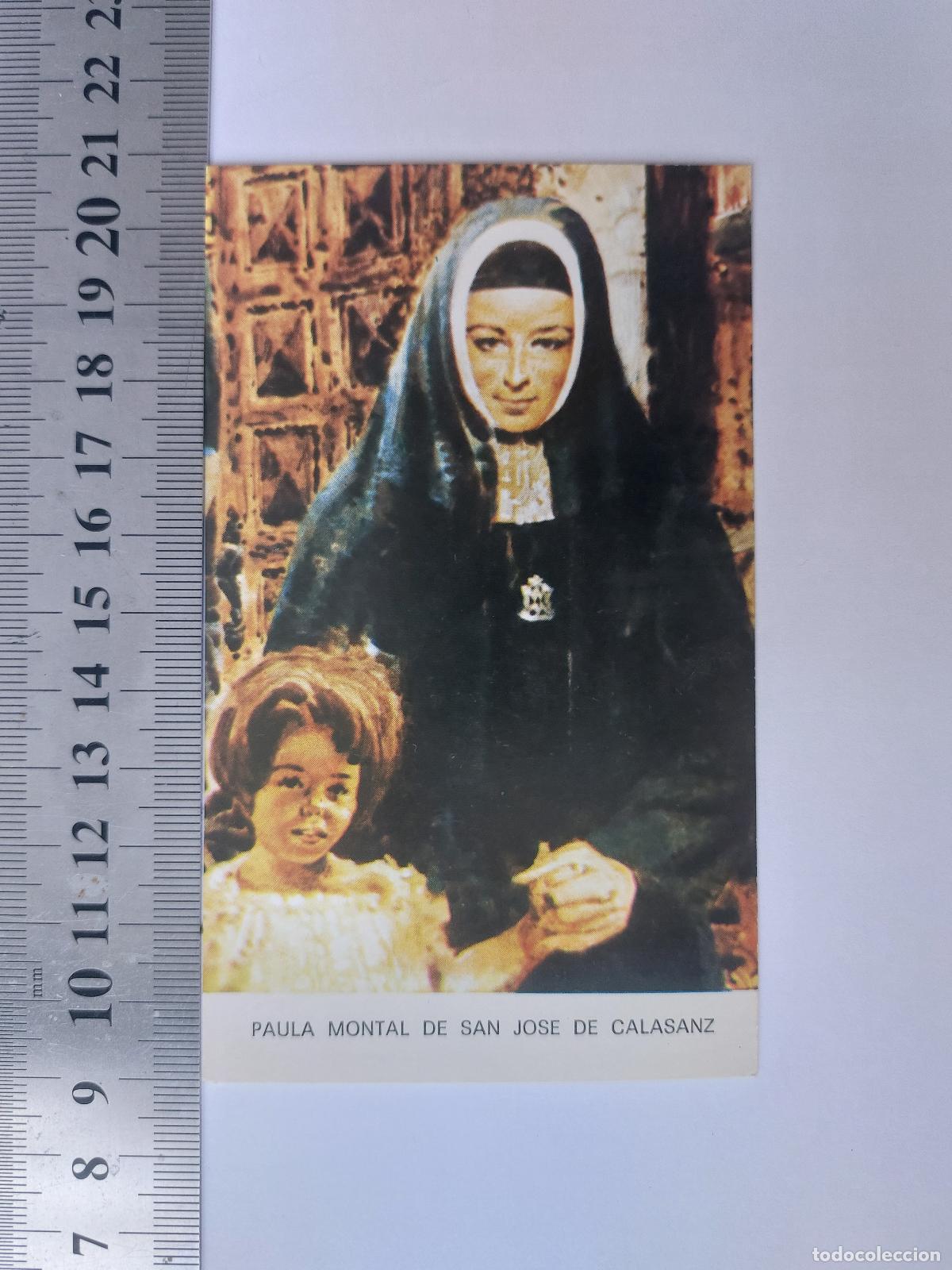 Postales: Estampa de oraci&oacute;n a Santa Paula Montal de San Jos&eacute; de Calasanz