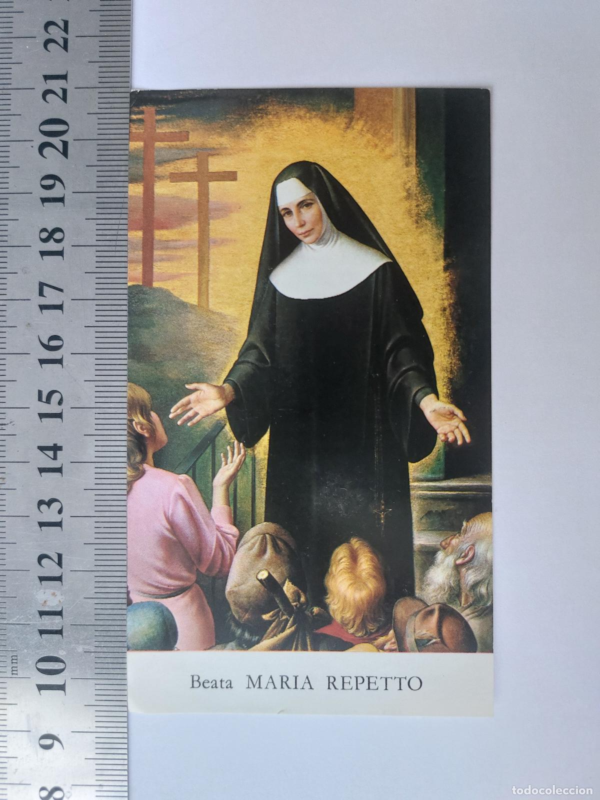 Postales: Estampa de Beata Maria Repetto con Oraci&oacute;n en Italiano