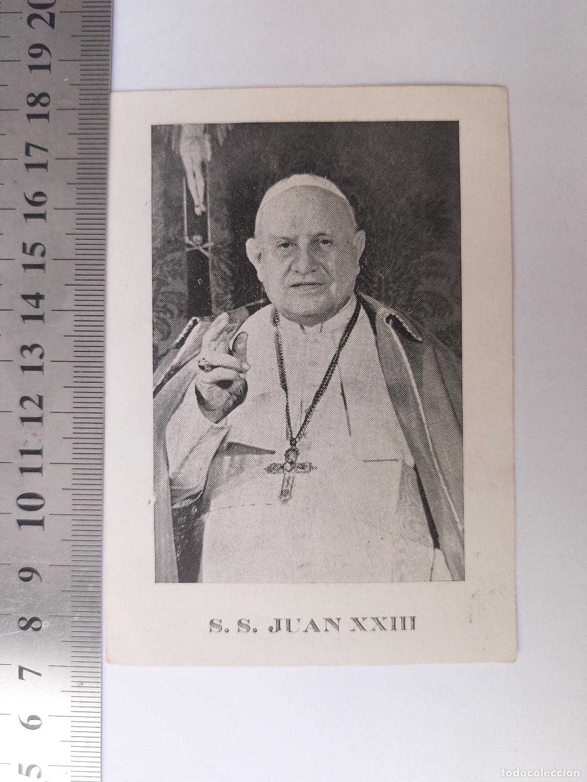 Postales: Estampa de Papa Juan XXIII con Oraci&oacute;n Religiosa