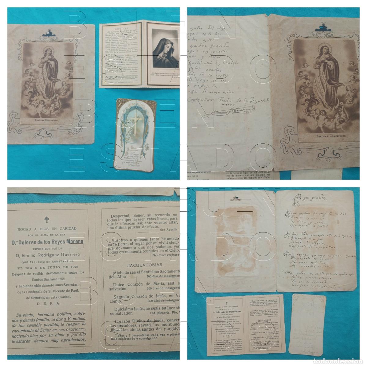 Postales: COSTANTINA SEVILLA FIESTA DE LA INMACULADA 1944 MANUSCRITO TODO LO QUE VES 3 ITEMS LM61