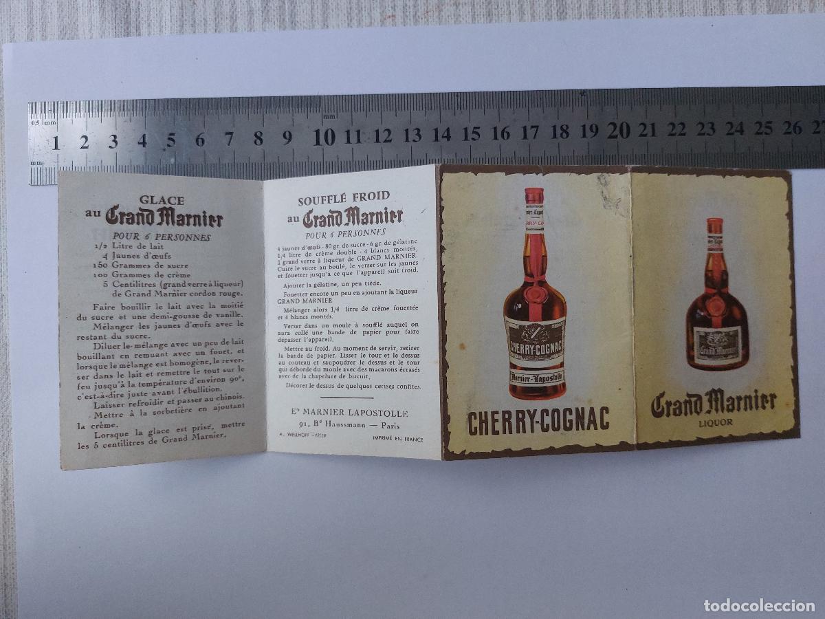 Postales: folleto publicitario con recetas de cocina de Grand Marnier
