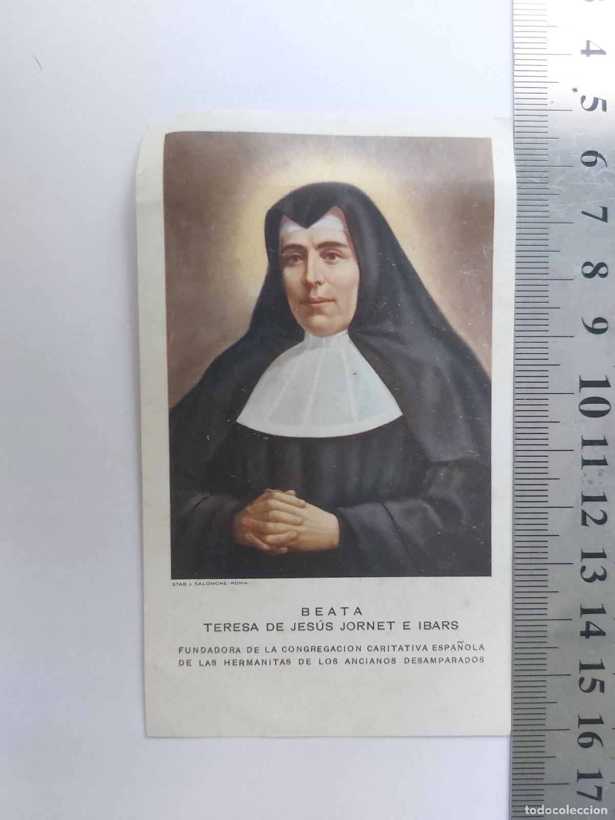 Postales: Estampa religiosa de la Beata Teresa de Jes&uacute;s Jornet e Ibars
