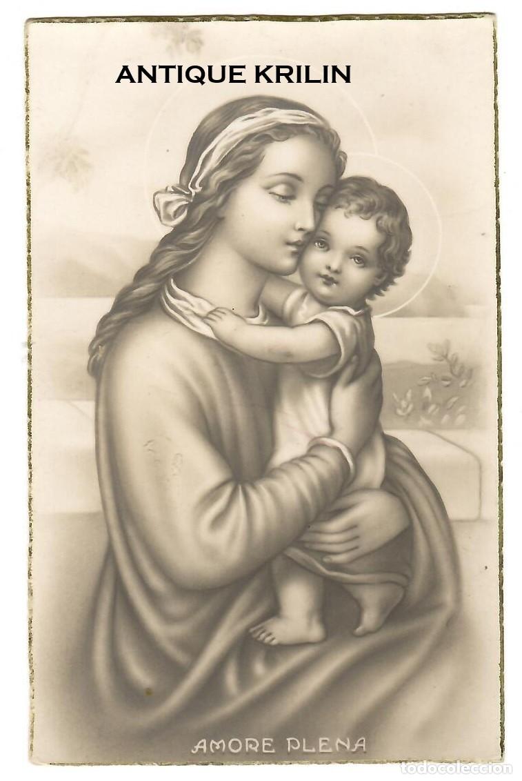 Postales: POSTAL EDICION LT N&ordm; 222 VIRGEN MARIA Y NI&Ntilde;O JESUS / SIN FRANQUEAR PERO ESCRITA 1941 / AMORE PLENA
