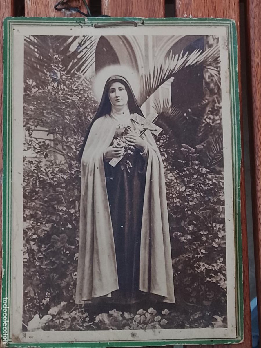 Postales: Cuadro Estampa Santa Teresita del Ni&ntilde;o Jes&uacute;s - Ediciones HSM (Burgos) - A&ntilde;os 40/50