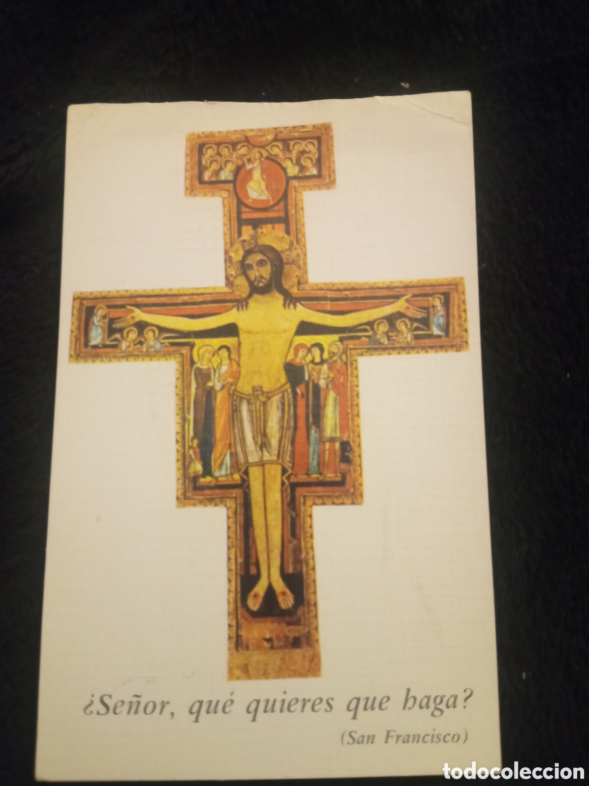 Postales: Antiguo recordatorio con oraci&oacute;n de San Francisco por la Paz