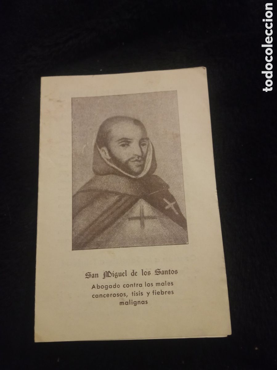 Postales: Antiguo dictico con novena a San Miguel de los Santos