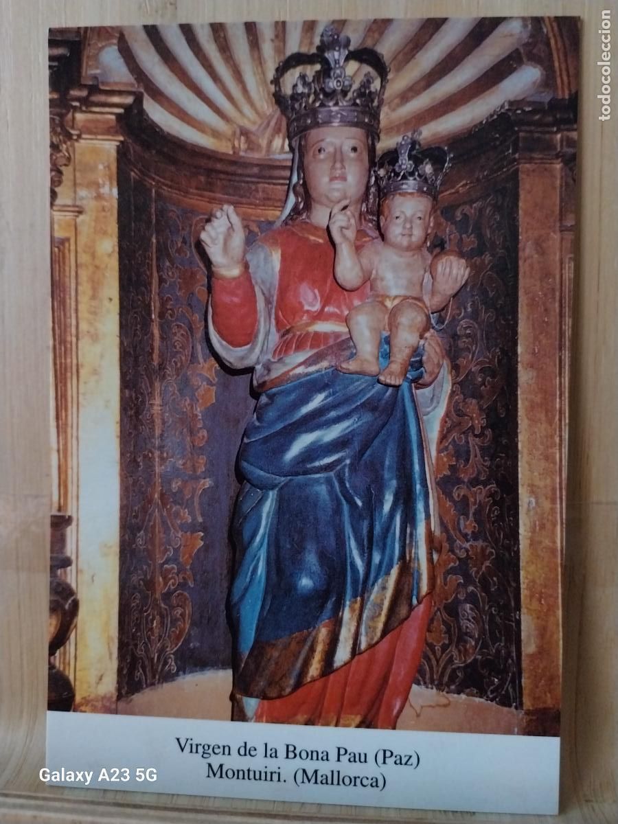 Postales: VIRGEN DE LA BONA PAU PAZ MONTUIRI MALLORCA DORSO BLANCO SC TARJETA TAMA&Ntilde;O POSTAL