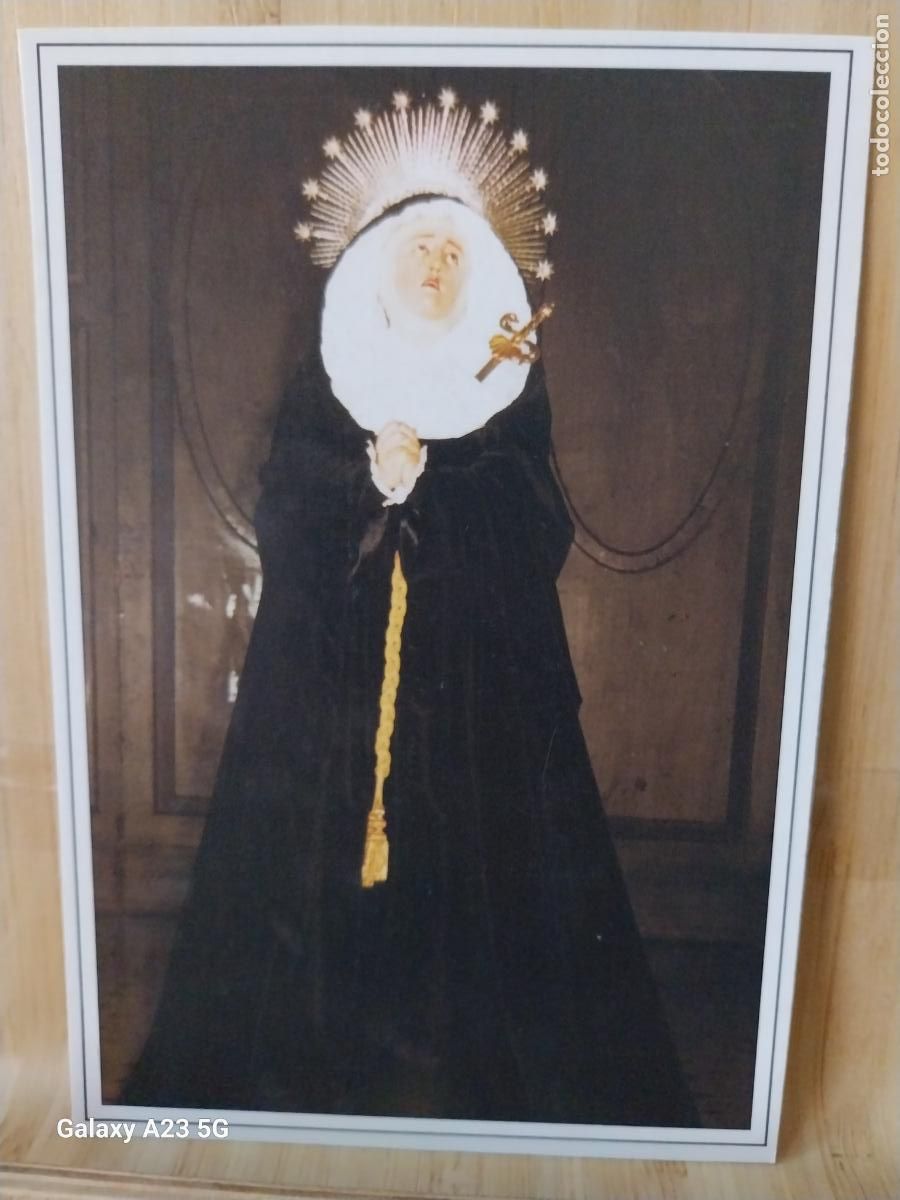 Postales: VIRGEN DOLOROSA ICOD DE LOS VINOS TENERIFE TARJETA DORSO BLANCO TAMA&Ntilde;O POSTAL